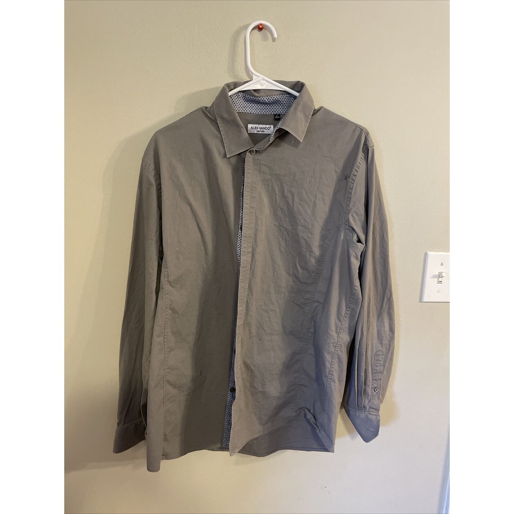 Men's Alex Vando  Long Sleeve , Gray Shirt Size Large‎